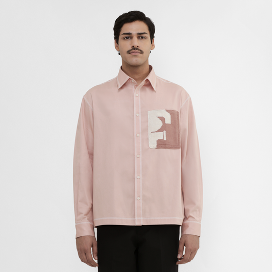 HandKnit Patch Pocket Shirt- SA