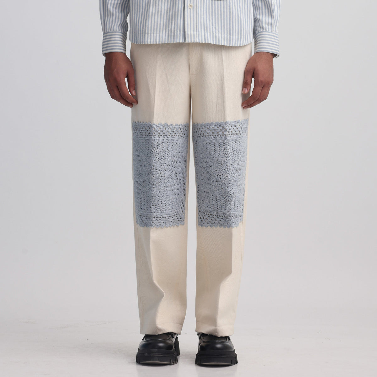 Epidermis Crochet Applique Trouser - OW