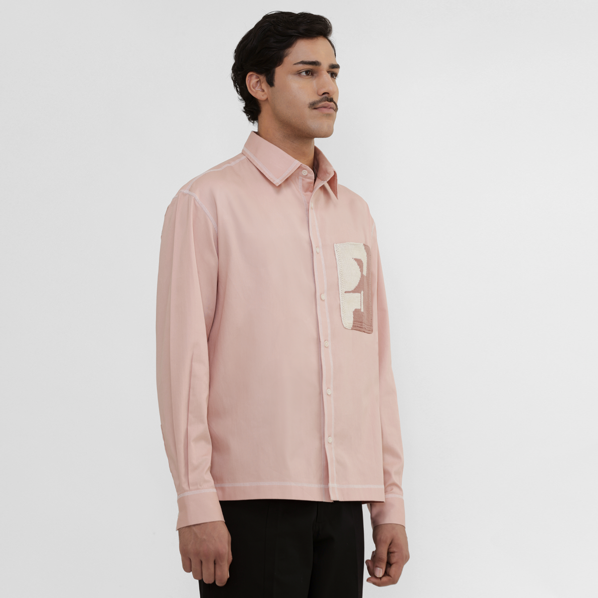 HandKnit Patch Pocket Shirt- SA