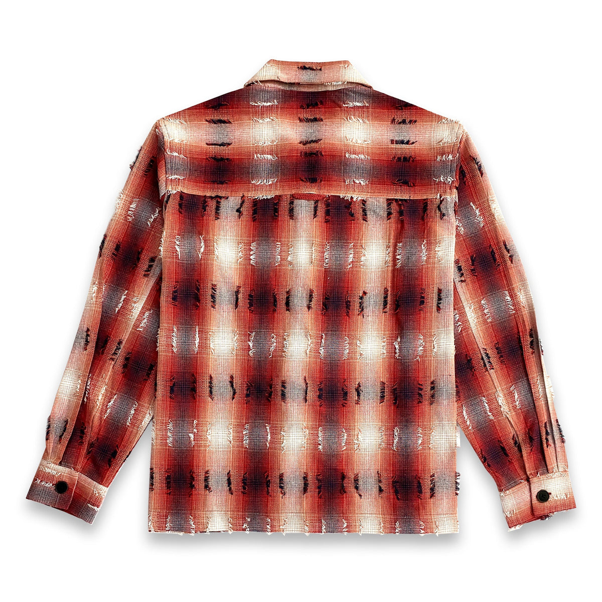 Medullary Ombre Checks Shirt- Red