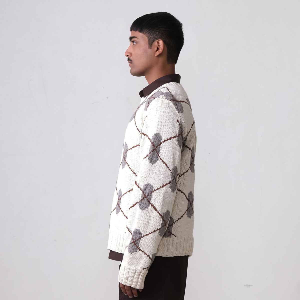 DNA Argyle Hand-Knitted Sweater -OW