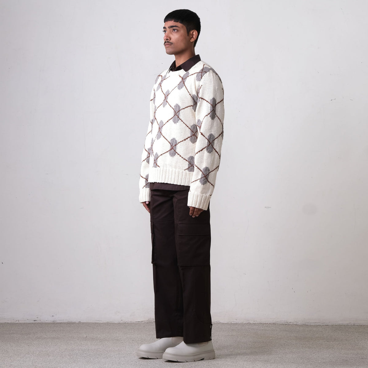 DNA Argyle Hand-Knitted Sweater -OW