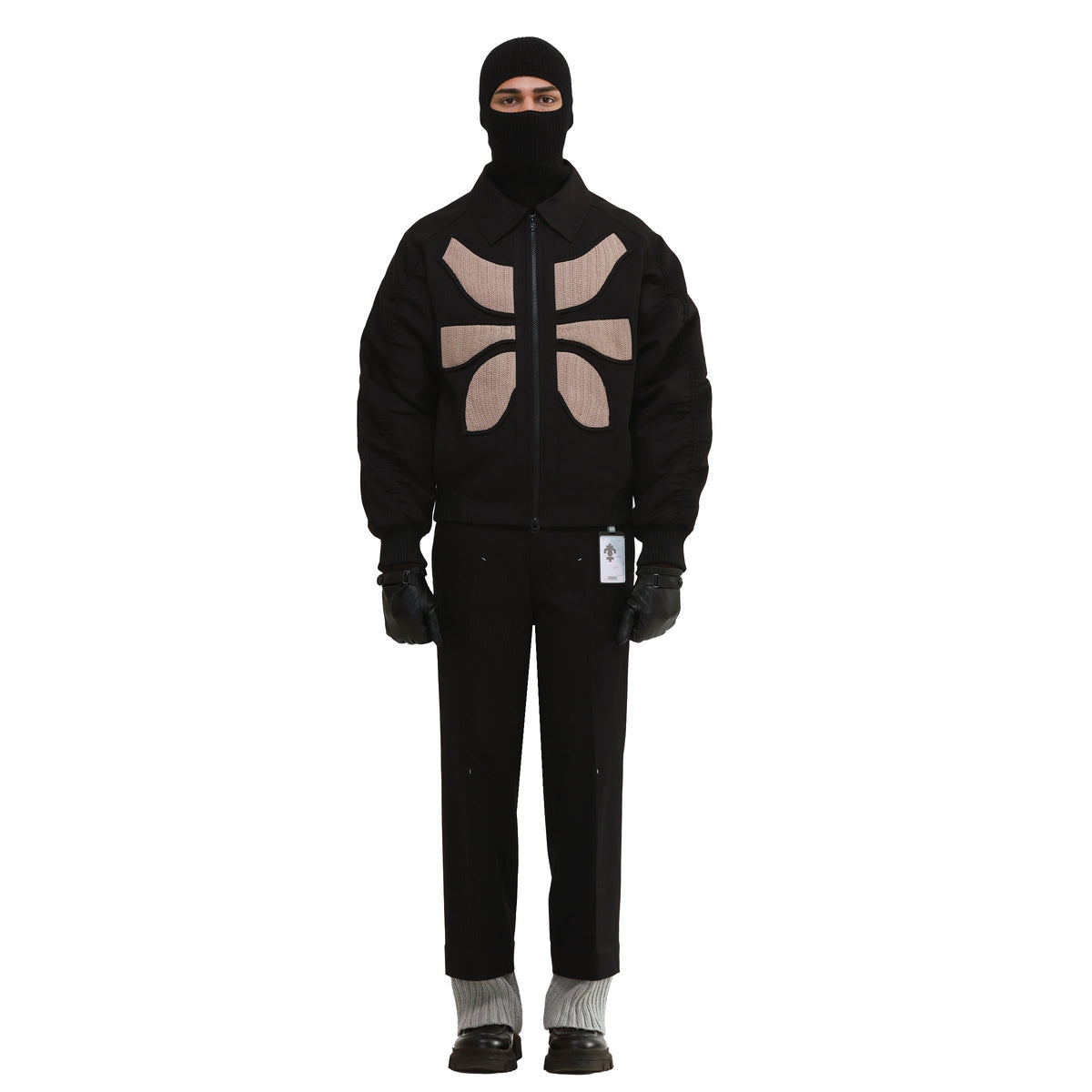 VERTEBRAE BOMBER JACKET- BL