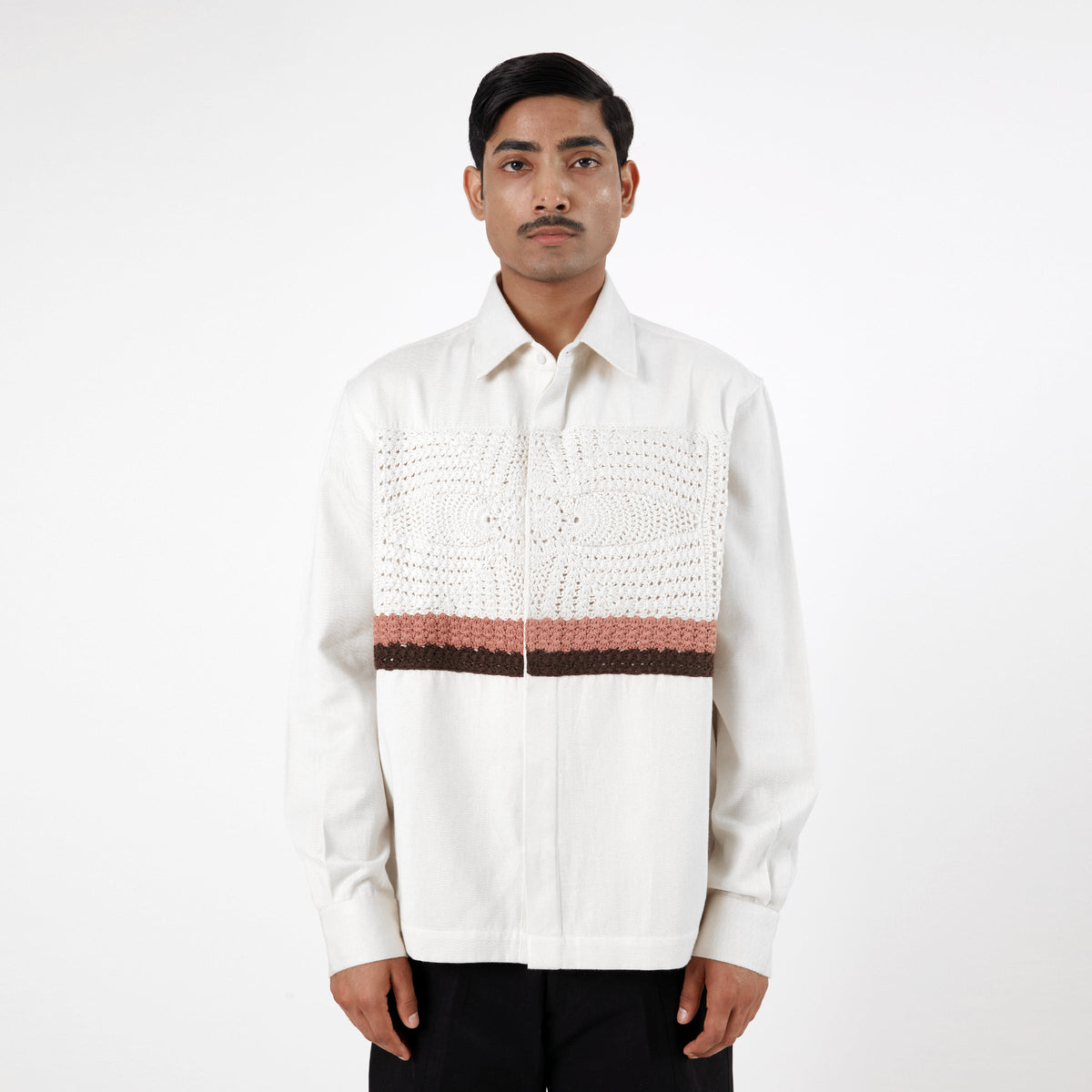 Crochet Applique Shirt- OW