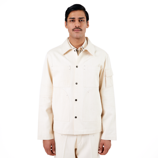 Elbow Overshirt- Off White