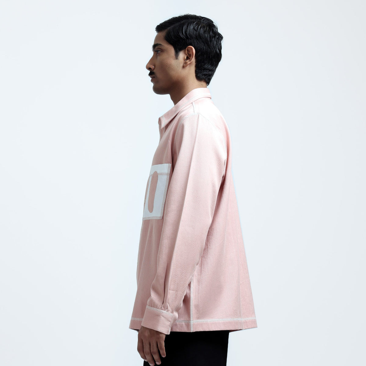 Canopy Denim Shirt- Full Sleeves- Salmon