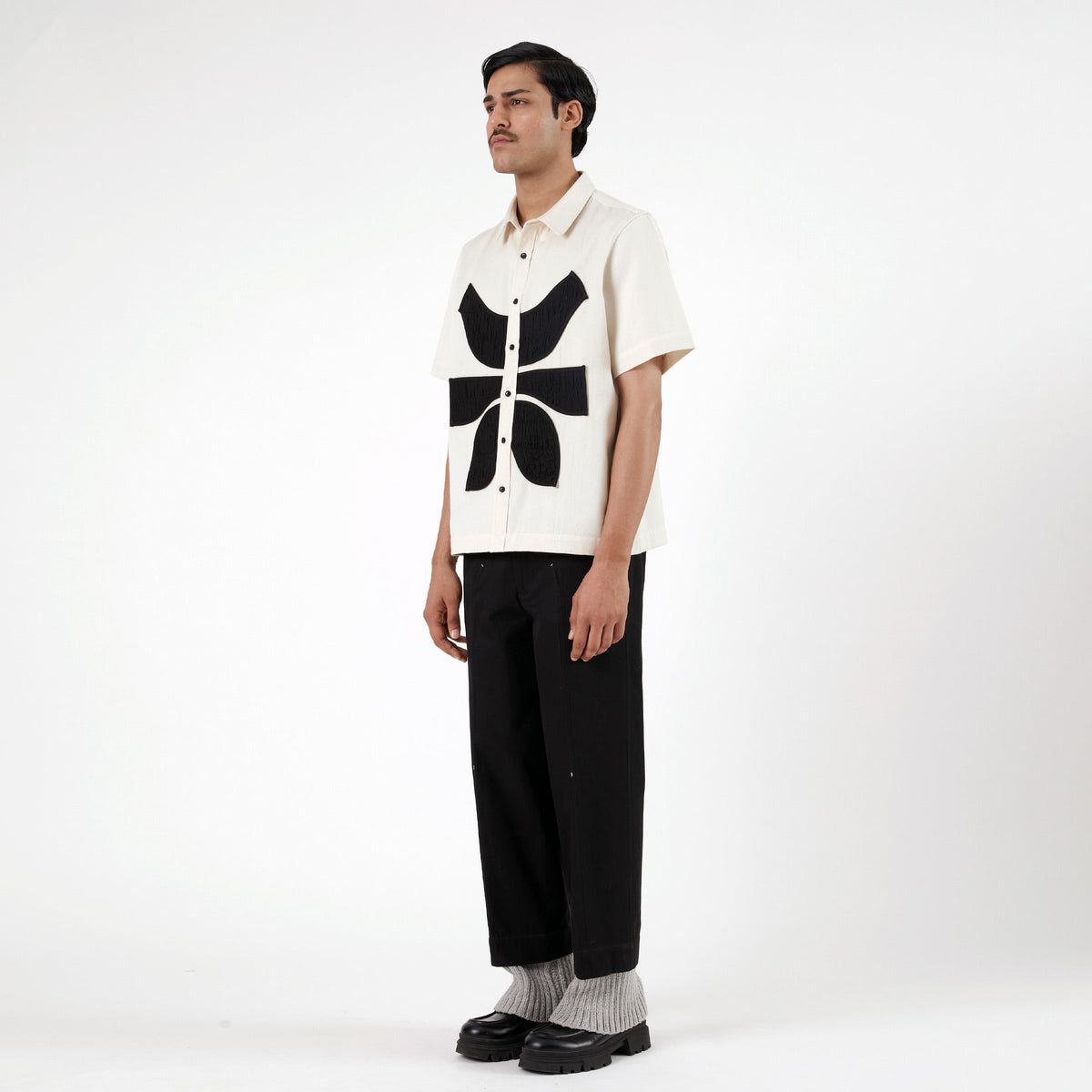 Regiment Knit Layered Pants- BL