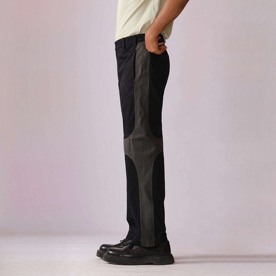 Symbolic cut straight fit trouser