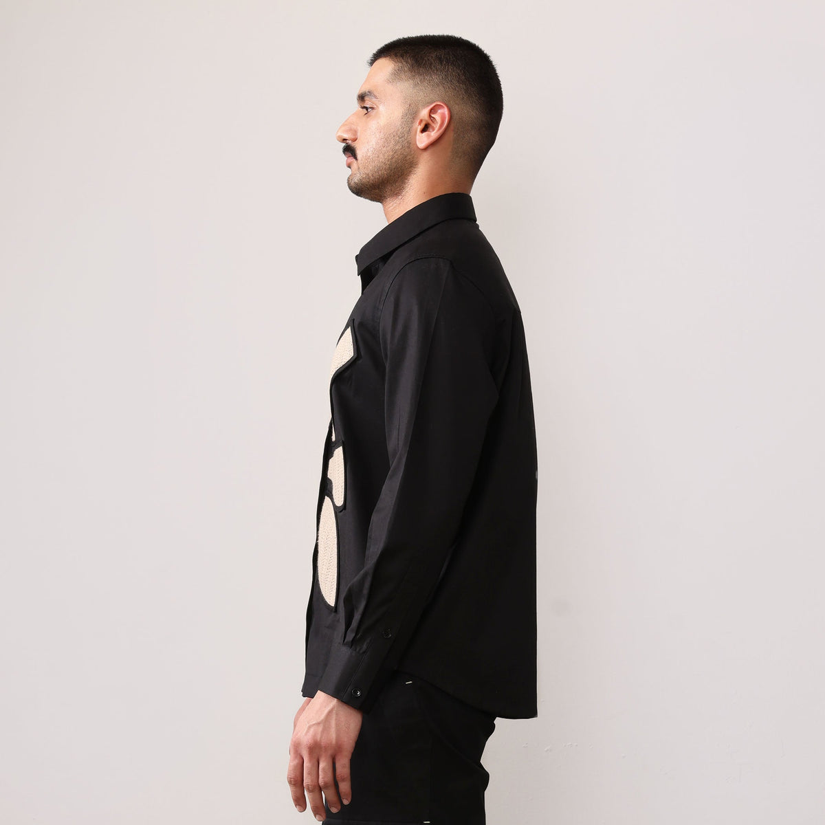 Vertebrae Symbolic Shirt Full Sleeves- Black